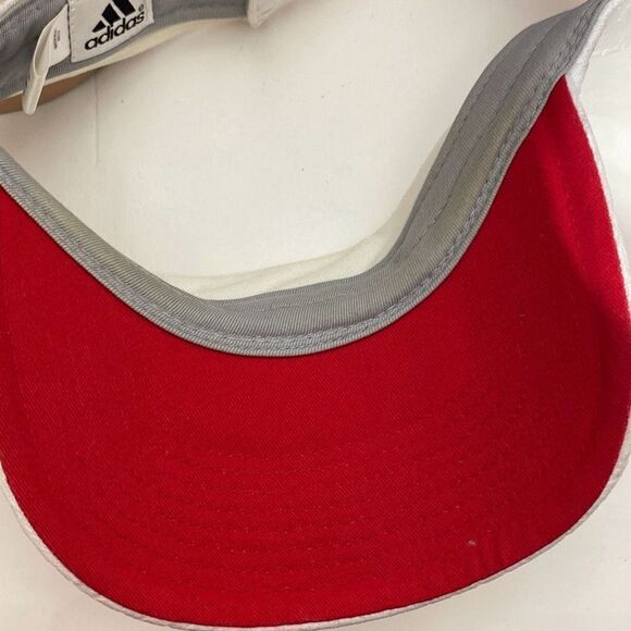 Adidas Men's White Embroidered Golf Adjustable Visor Cap C153 - Picture 6 of 8